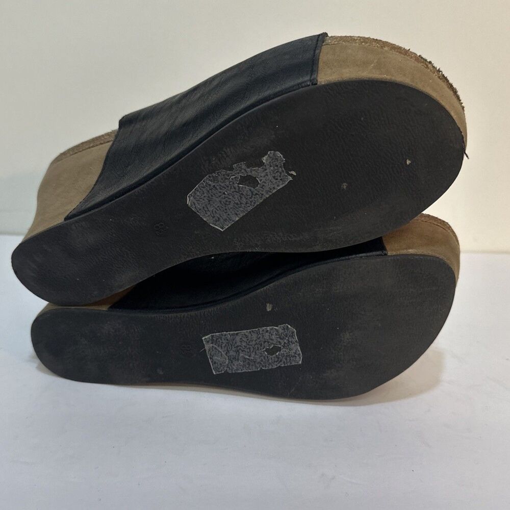 Pierre Dumas Women's Hester 14 Vegan Leather Black Platform Wedge 3.4” Heel 8.5M - Picture 4 of 8